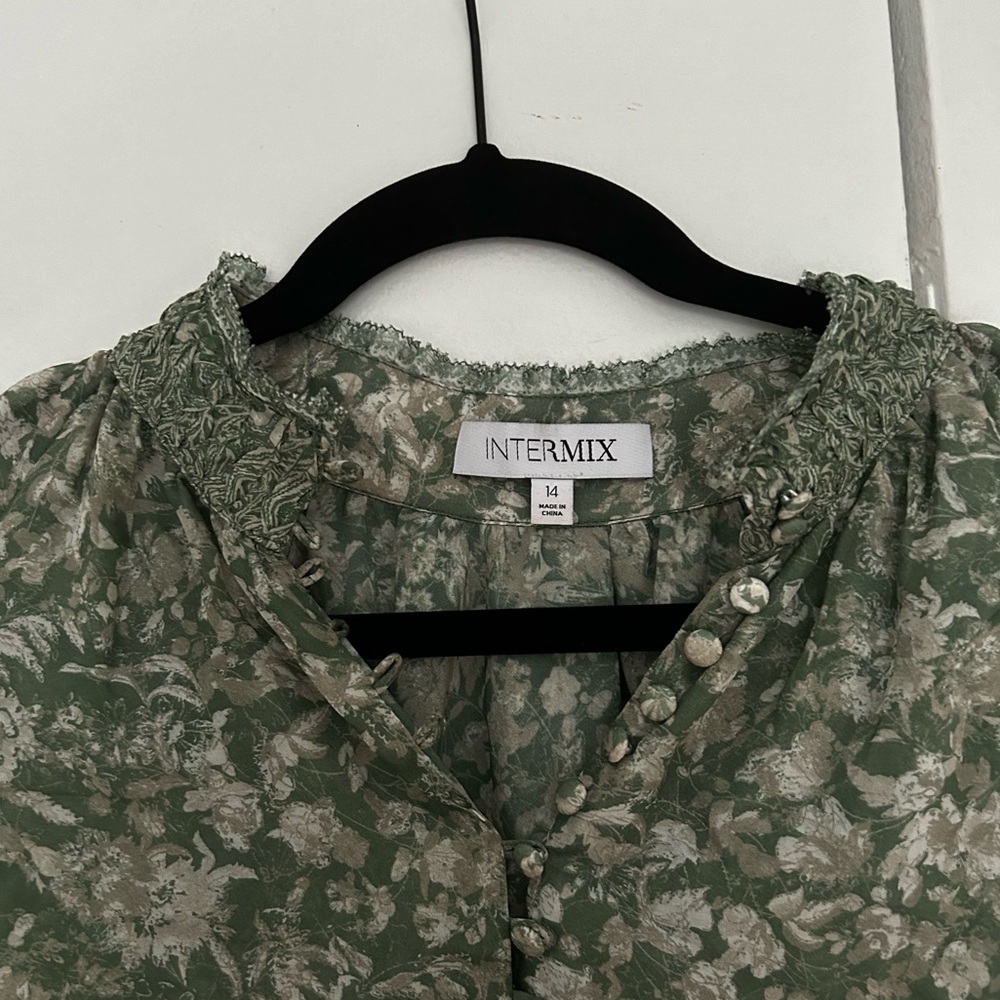 Perry Floral Silk Blouse by INTERMIX